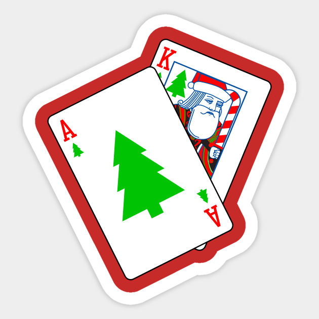 Christmas Blackjack Sticker by BRAVOMAXXX